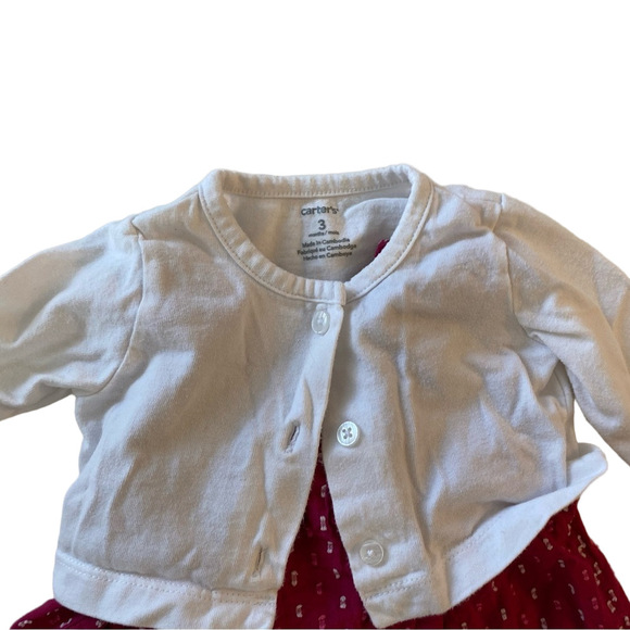 3-6m girl outfit bundle Tea, carters, outbaks leather shoes, 3 outfits mix&match - Picture 15 of 16